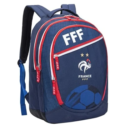 Image de FFF Sac à Dos Scolaire Collection Officielle Equipe de France Football 3 Compartiments