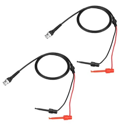 Image de 2 Câbles de Sonde avec Pince à Crochet Câble Test BNC vers d&#039;oscilloscope pour Multimètre