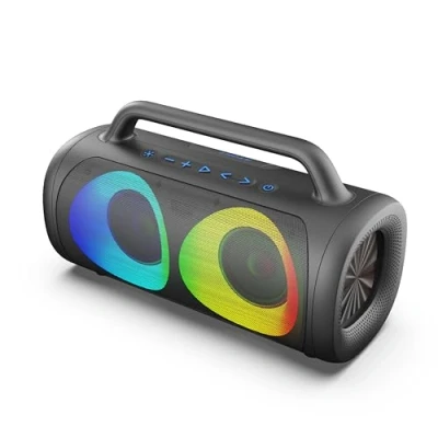 Image de RYGHT TOOGO XL R481047 Enceinte Outdoor sans Fil avec LED RDB 7H d’autonomie, 9 Modes RGB, Micro intégré et Assistant Vocal Résistant à l’Eau IPX5, Double appairage Noir