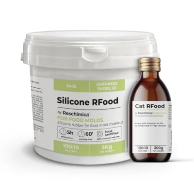 Image de Caoutchouc Silicone Alimentaire R Food, idéal pour Les moules de Cuisine, Non Toxique et Facile à Utiliser,Silicone Moulage DIY (3 kg)