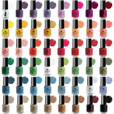 Image de Ensemble de Vernis à Ongles Envie Color Collection Complète 48 Couleurs Lumineuses, Nacrées, Pastel et Classiques dans un Coffret Designer (Set A+B Couleurs)