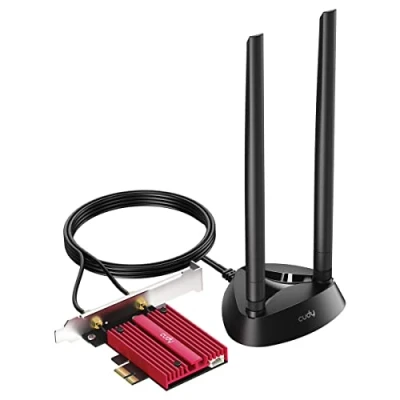Image de Cudy WiFi 7 WE9300S Carte PCIe pour PC, Adaptateur sans Fil tri Bande 6 GHz, chipset Intel BE200, Bluetooth 5.4, antenne à Gain élevé, Installation Facile