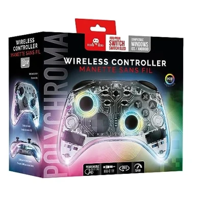 Image de Freaks and Geeks Manette Switch/PC Sans Fil Polychroma à LED