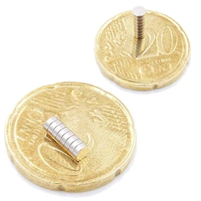 Image de Brudazon 60 Mini Aimants Disques 3x1mm N52 Niveau Le Plus Forte en néodyme Ultra Fortes Aimant de Puissance pour modélisme, Photo, Tableau Blanc, Artisanat Disque Extra