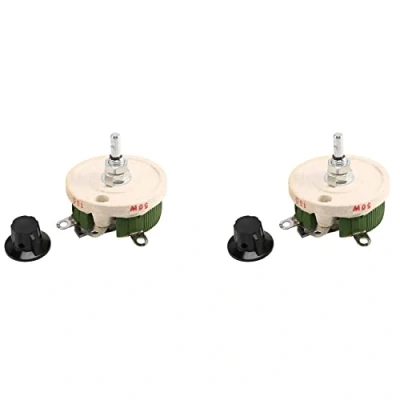 Image de Potadak 2X 50W 10 Ohm en Ceramique Potentiometre Variable Resistance Rheostat