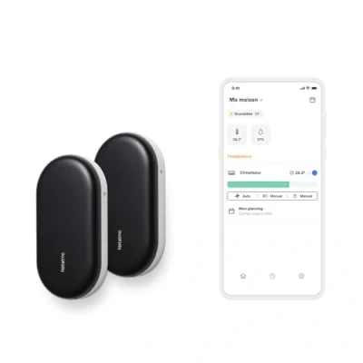 Image de Netatmo Pack 2 Commandes Intelligentes de Climatiseur, Climatisation Connectée, Compatible avec Tous Climatiseurs et Pompes à Chaleur, Economie d&#039;énergie, Alexa, Google Assistant, Siri, NBU NAC EU