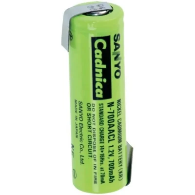 Image de Accu à cosses Z AA (R6) NiCD 1,2V 700 mAh Sanyo