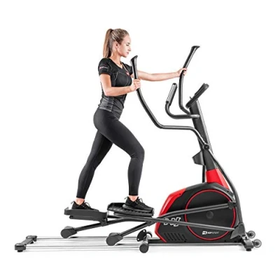Image de Hop Sport Vélo elliptique Pliable HS 095CF Prizm, Roue d&#039;inertie de 30 kg, Poids Max. d’utilisateur 135 d&#039;appartement électromagnétique, iConsole+ Training, Rouge