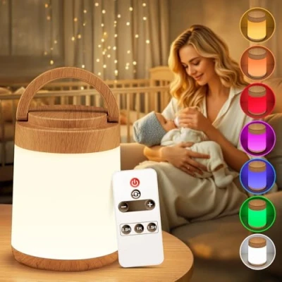 Image de One Fire Lampe de Chevet Sans Fil, Multicolore RGB Led Télécommand Table Fil,Led Chambre Fil Rechargeable Tactile pour Chambre,Bébé,Salon