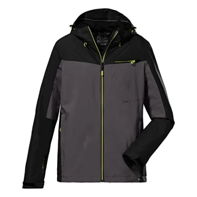 Image de killtec Men&#039;s Veste fonctionnelle/veste d&#039;extérieur à capuche, compressible KOS 6 MN JCKT, anthracite, L, 38266 000