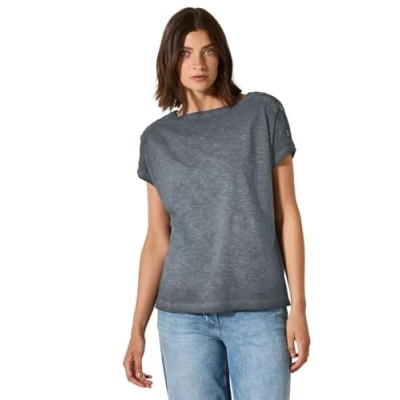 Image de Cecil Tshirt MIT Knopfdetail imprimé, Femme, Taille: XL, Grau