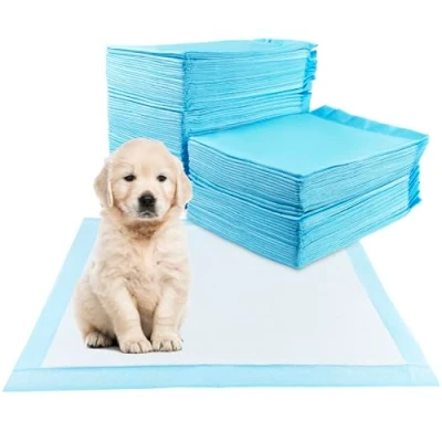 Image de Fousenuk 60 Pièces Alese Jetable, Tapis Absorbant Chien, x 90cm Alaise Jetable Chien Pipi, de Propreté Aleze Impermeable, Pee Pad Apprentissage la Anti Fuite Résistante