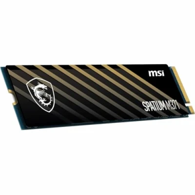 Image de MSI SPATIUM M371 NVMe M.2 500GB Disque SSD Interne 500 Go, PCIe 3.0 M.2, Lecture 2200 MB/s &amp; Écriture 1150 MB/s, 3D NAND, Sécurité des Données Intégrée, Center, 110 TBW, Garantie 5 Ans