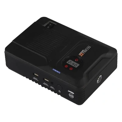 Image de Technaxx 4 en 1 Bloc de démarrage Multifonctionnel pour Voiture 14000 mAh (Essence jusqu&#039;à 4,0L / Diesel 3,0L), compresseur d&#039;air 3,5 Bars, Banque d&#039;énergie, 2X Chargeur USB, Lampe LED TX 219