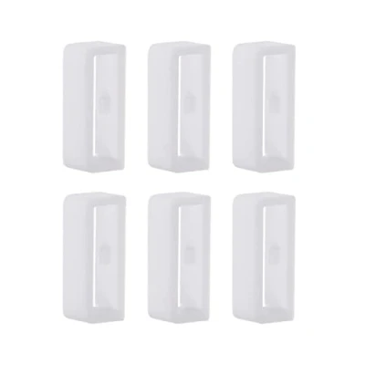 Image de 6 Pièces Boucle de Bracelet Montre 22mm, Passant Silicone pour Garmin Fenix 5/Fenix 5 Plus/Fenix 6/Fenix Pro/Fenix 7/Fenix 7 Solar/Forerunner 935/945/Instinct (Blanc)