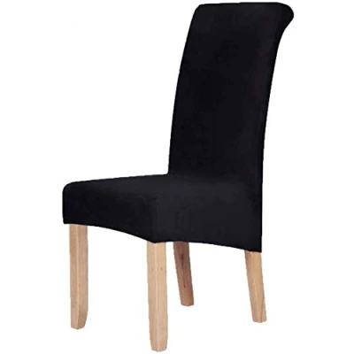 Image de Homaxy Housse de Chaise, Chaise Universelle Lavables, Salle à Manger Universel, très Facile Nettoyer et Durable, Installer (Noir, 2 pièces)