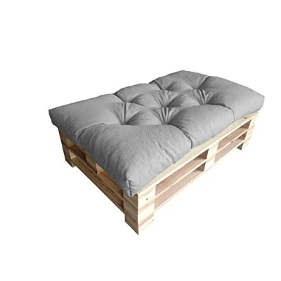 Image de chilly pilley Coussin De Palette EU Flocons Mousse pour Meublespalette Dossier Canapé Siège Latéral Ensemble Coussins Nombreuses (Coussin D&#039;assise 120 x 80 Argent)