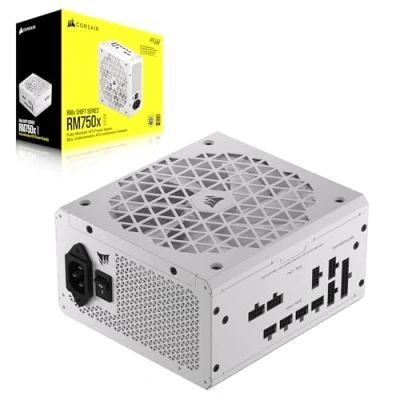 Image de Corsair RM750x Shift Alimentation ATX Entièrement Modulaire Interface Latérale Compliant 3.0 &amp; PCIe 5.0 Condensateurs Évalués à 105C Efficacité 80 Plus Gold Blanc