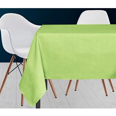 Image de Soleil d&#039;ocre, Paon Nappe Anti tâches carrée, Polyester, Vert, 180x180 cm