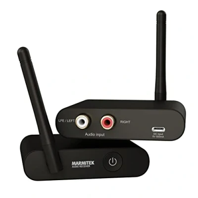 Image de Marmitek Transmetteur Subwoofer sans Fil WS400 Connectez Votre à Système Stéréo Jack 3,5 mm Audio