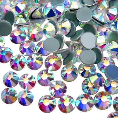 Image de Jollin Hot Fix Plat Retour Strass Verre Gems, SS12 1440pcs, Crystal AB