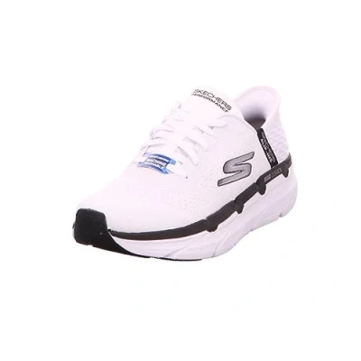Image de Skechers Homme Max Cushioning Slip ins Chaussures de Course à Pied avec Mousse mémoire Forme Basket, Jardin Opulent Blanc, 41.5 EU