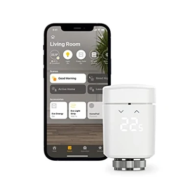 Image de Vanne de radiateur intelligente EVE THERMO Technologie Apple HomeKit et programmes autonomes Bluetooth Thread Neuf