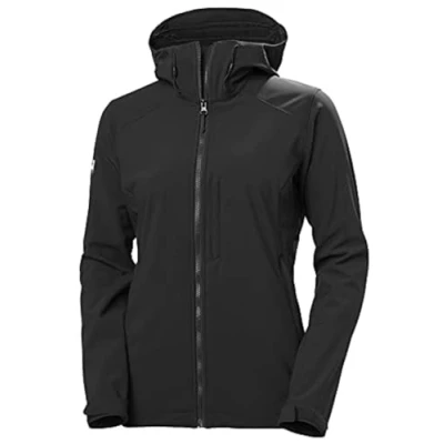 Image de Helly Hansen Femme Veste Softshell Paramount À Capuche, M, Noir