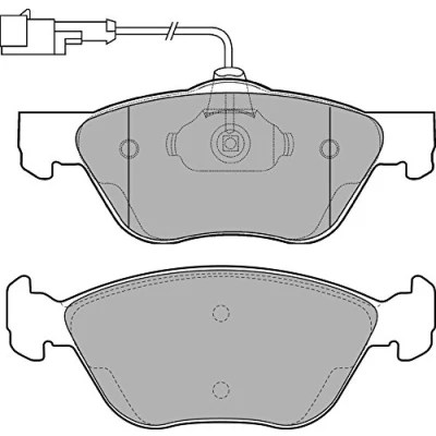 Image de DELPHI LP1587 Jeu de plaquettes frein contact signal d&#039;usure inclus avec tôle anti bruit sans accessoires ALFA ROMEO: 156 Berline, GT