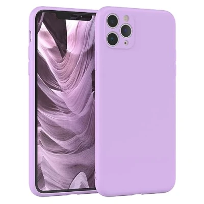 Image de EAZY CASE Coque de protection en silicone pour iPhone 11 Pro Max, violet, souple, résistante aux chocs, avec l&#039;appareil photo, fine, TPU, violet