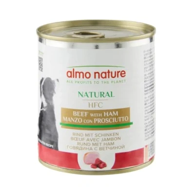 Image de almo nature HFC Natural Nourriture Humide pour Chiens avec Boeuf et Jambon à l&#039;origine Propres la consommation Humaine désormais utilisée préparation des Aliments Chiens.