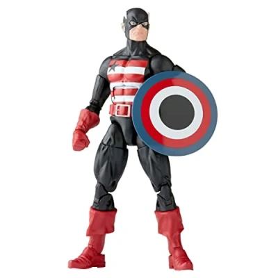 Image de Marvel Hasbro Legends Series, Figurine de Collection 15 cm U.S. Agent inspirée des BD Classiques avec 1 accesoire et 2 pièces Build a Figure F4796 Multicolore