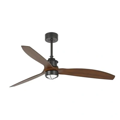 Image de Faro Justfan ventilateur de plafond avec lumière et télécommande Ø 128 cm 17W LED incl. noir marron foncé