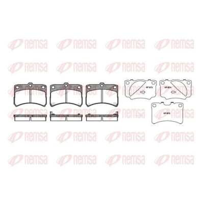 Image de REMSA 0723.02 Jeu de plaquettes frein Essieu avant contact signal d&#039;usure inclus avec feuille collante accessoires DAIHATSU: CUORE 6