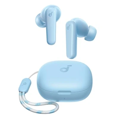 Image de Soundcore by Anker P20i Ecouteurs Bluetooth sans Fil, Écouteurs Fil 5.3, conducteurs 10mm, Grosses Basses, 30H de Lecture, étanchéité IPX5, EQ Via App, 2 micros, Mode écouteur Unique