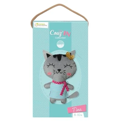 Image de Avenue Mandarine 52654O Kit Créatif Couture Enfant Doudou à coudre Little Couz&#039;IN À partir de 6 ans TINA