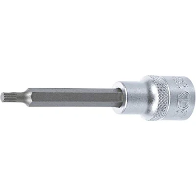 Image de BGS 4359 Douille à embouts longueur 100 mm 12,5 (1/2&quot;) denture multiple intérieure (pour XZN) M5