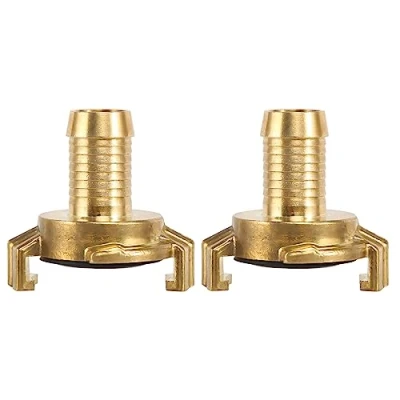 Image de Raccord Rapide 3/4, 2 Pièces Embout de Tuyau en Laiton, 3/4 pour D&#039;arrosage Enfichable