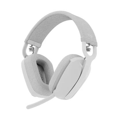 Image de Logitech Zone Vibe 100 Casque d&#039;écoute léger sans fil avec Micro anti bruit de fond, Écouteurs Bluetooth multipoint avancés, Fonctionne Teams, Google Meet, Zoom, Mac/PC Blanc