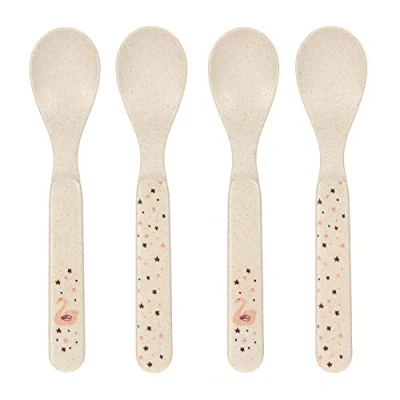 Image de LÄSSIG Couverts pour enfants Set de cuillères 4 pièces sans BPA/Spoon pcs PP/Cellulose Little Water Swan