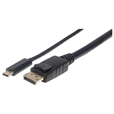 Image de Manhattan 152471 Câble Adaptateur USB Type C vers DisplayPort (convertit Le Signal de Sortie 4K 1 m Noir
