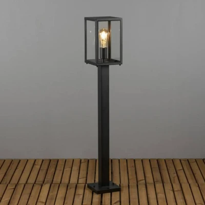 Image de Konstsmide Borne lumineuse Carpi, forme lanterne, noire