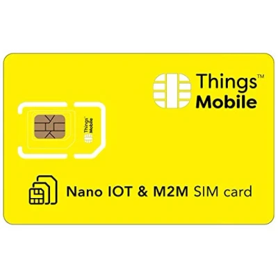 Image de Carte Nano SIM PRÉPAYÉ pour IOT et M2M Things Mobile avec Couverture Mondiale réseau Multi opérateur GSM/2G/3G/4G, sans coûts Fixes, des tarifs compétitifs. 10 de crédit Inclus