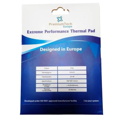 Image de PremiumTech Europe Tapis Thermique Professionnel de Performance extrême avec conductivité 20 W/MK, idéal pour GPU ou CPU Haut Gamme, Taille XXL 100 x cm (3 mm)