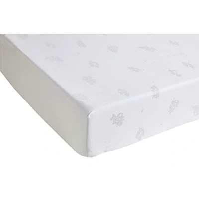 Image de Blanc des Vosges Hesperide Nacre Drap Housse 90 x 190 cm Satin Jacquard 100% Coton