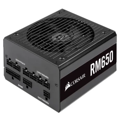 Image de Corsair RM650, RM Series Alimentation PC (Entièrement Modulaire ATX, 80 Plus Gold, 650 Watt) Noir (EU)