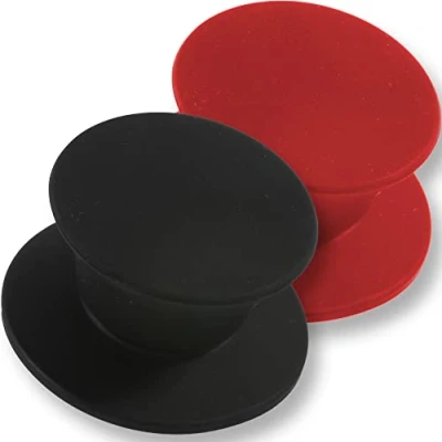 Image de Kerafactum® 2 poignées de rechange en silicone couvercle universel Poignée Pot Bouton Compatible avec verre