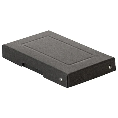 Image de Falken Réf. 22001720000F PureBox 1 boîte de rangement avec couvercle emballage cadeau sans plastique Format A5 hauteur 100 mm poignée découpée entourée d&#039;un ruban Couleur noire