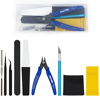 Image de MMOBIEL Kit de 14 outils modélisme Gundam, Sets bricolage loisirs pour la fabrication modèles niveau Avancé, Réparation et fixation