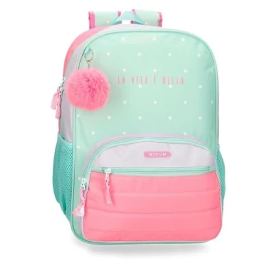 Image de Movom La Vita è Bella Sac à dos scolaire adaptable chariot vert 31 x 42 13 cm Polyester 16,93 l, vert, au